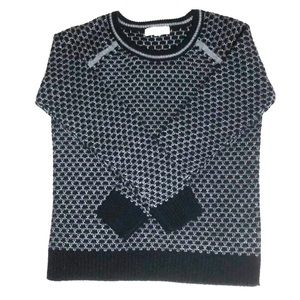 Pink Rose Black & Grey Sweater